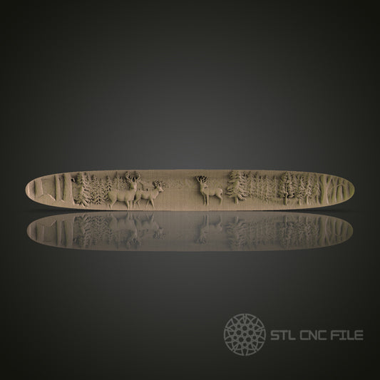 Desert Horseback Rider Relief Art STL Model for CNC Router Engraver - Wood Art Wall Decor - 3D Printer File for Artcam and Aspire (Copie)