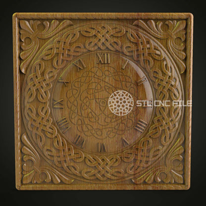 Celtic Interlace Dial STL Model for CNC Routers - Artcam Aspire Files for Woodworking Wall Decor