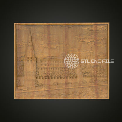 Historic Architectural STL Model for CNC - Exquisite Wood Carving File for Decor