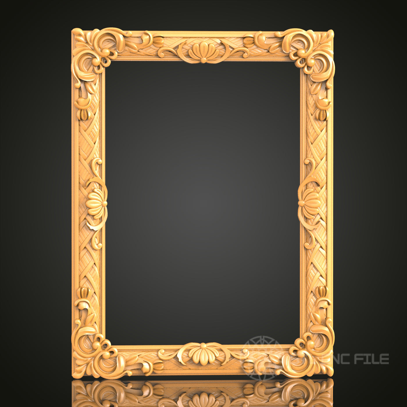 Intricate 3D Frame Design for CNC Router  STL Model for Artcam & Aspire  Woodworking, Wall Decor  CNC Files