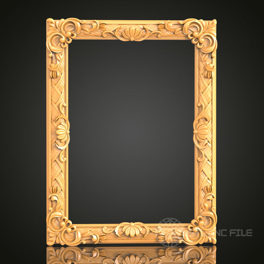 Intricate 3D Frame Design for CNC Router  STL Model for Artcam & Aspire  Woodworking, Wall Decor  CNC Files