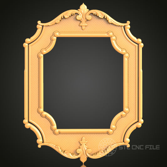 Baroque Style Frame STL Model for CNC Router Engraver - Artcam, Aspire, Wall Decor, Wood Art