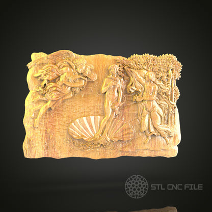 Underwater Odyssey 3D Relief Model for CNC – Sea Life Scene, Nautical Wood Carving
