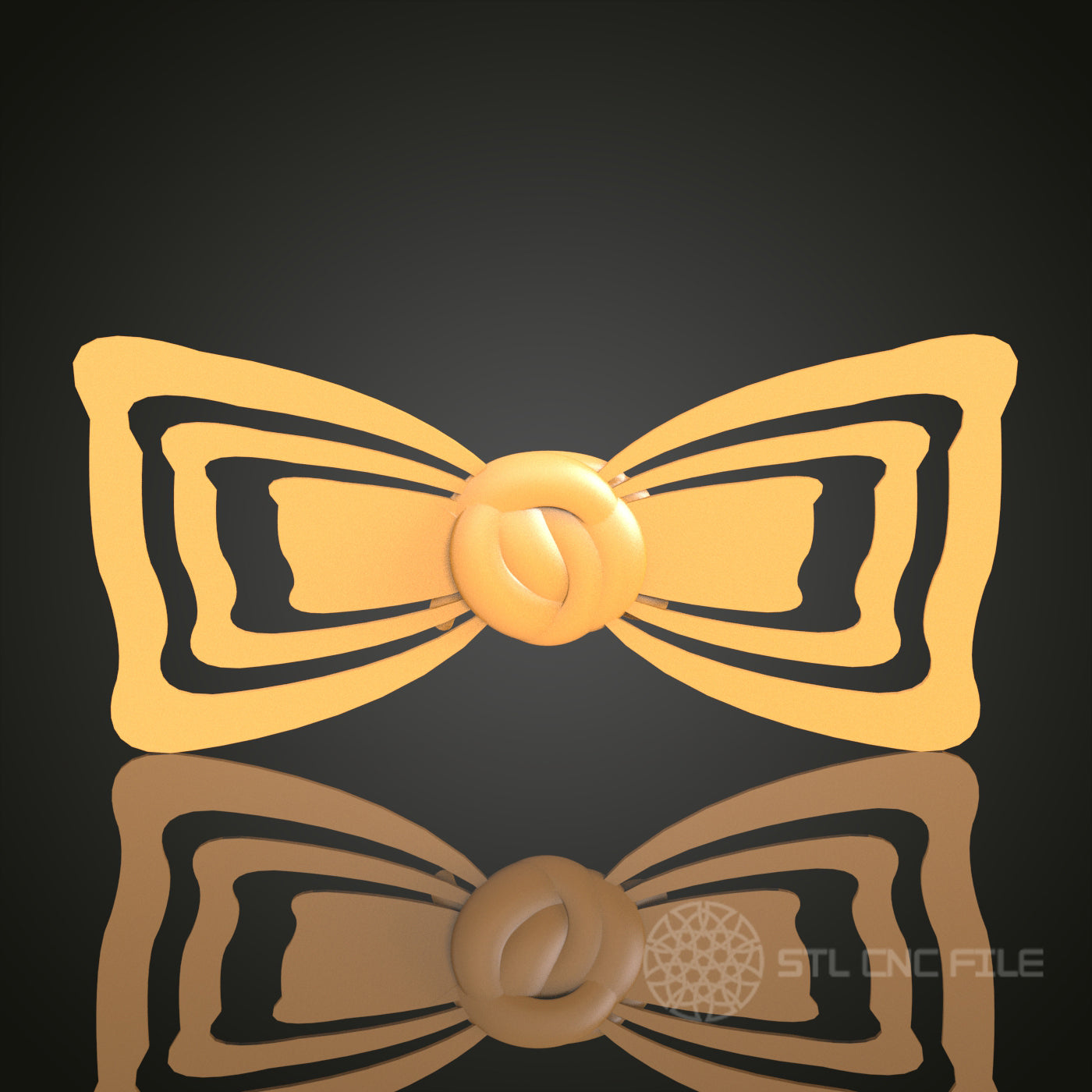 Modern Minimalist Bow Tie STL Model, CNC Router Engraving File, Perfect for Wood and Metal Art (Copie)