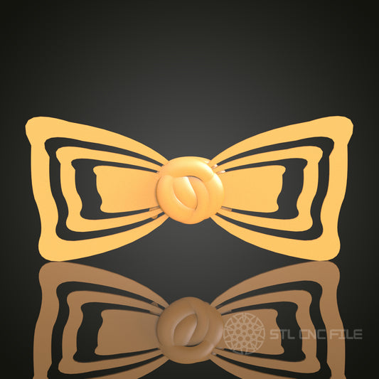 Modern Minimalist Bow Tie STL Model, CNC Router Engraving File, Perfect for Wood and Metal Art (Copie)