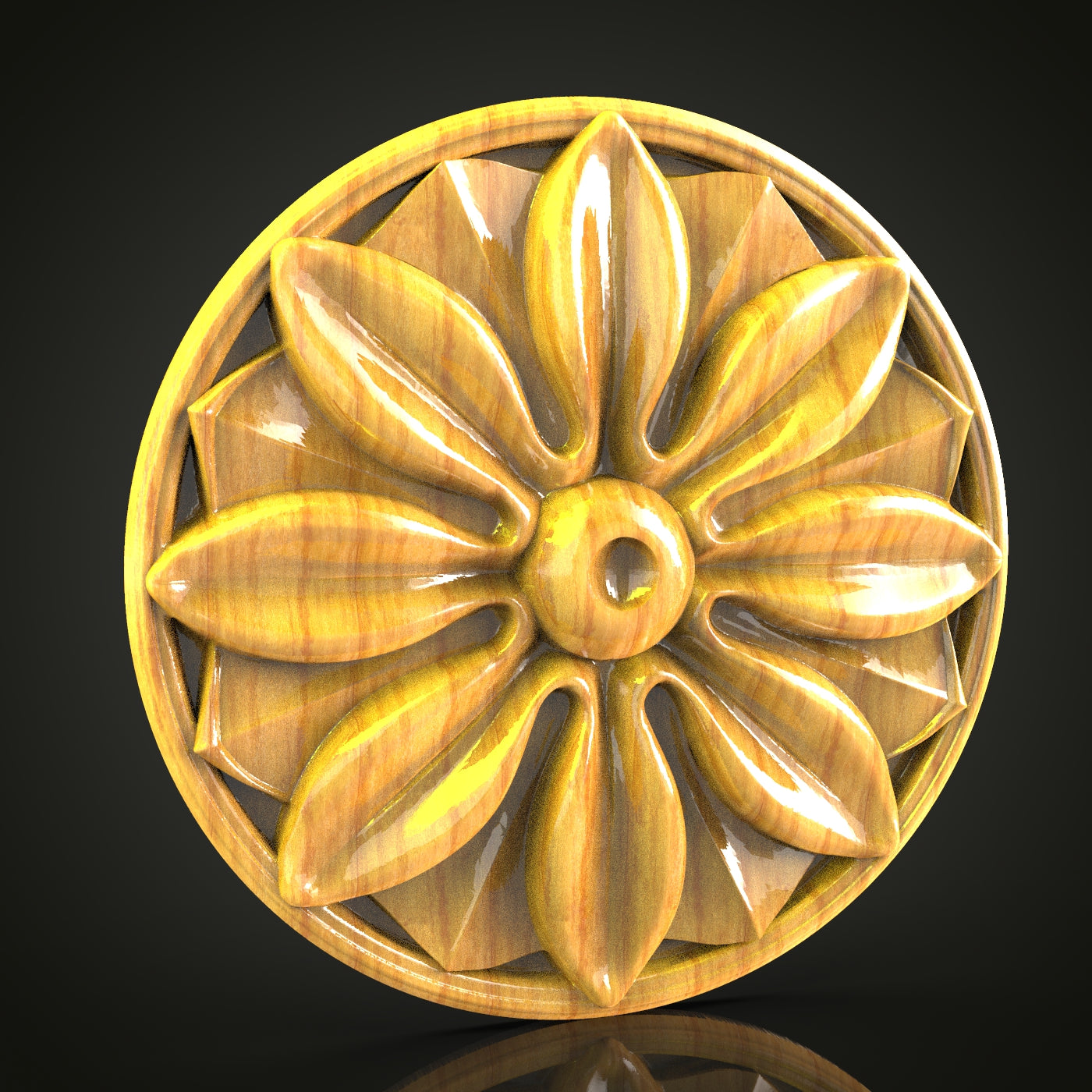Sun Petal CNC Wood Art, STL Model for Router Engraving, Beautiful Wall Decor