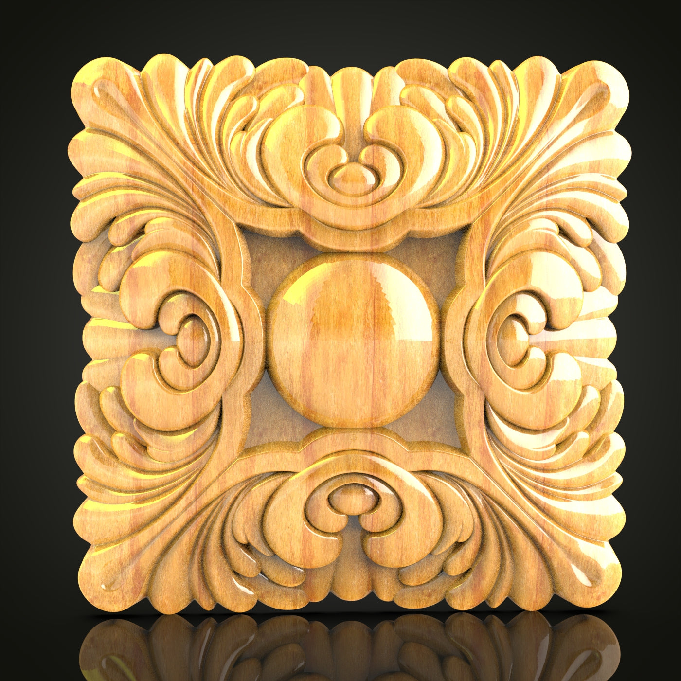 Baroque-Inspired CNC Router STL Model - Luxurious Wood Frame Design