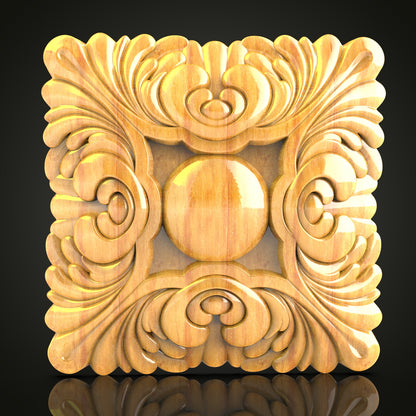 Baroque-Inspired CNC Router STL Model - Luxurious Wood Frame Design