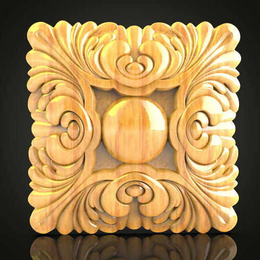Baroque-Inspired CNC Router STL Model - Luxurious Wood Frame Design