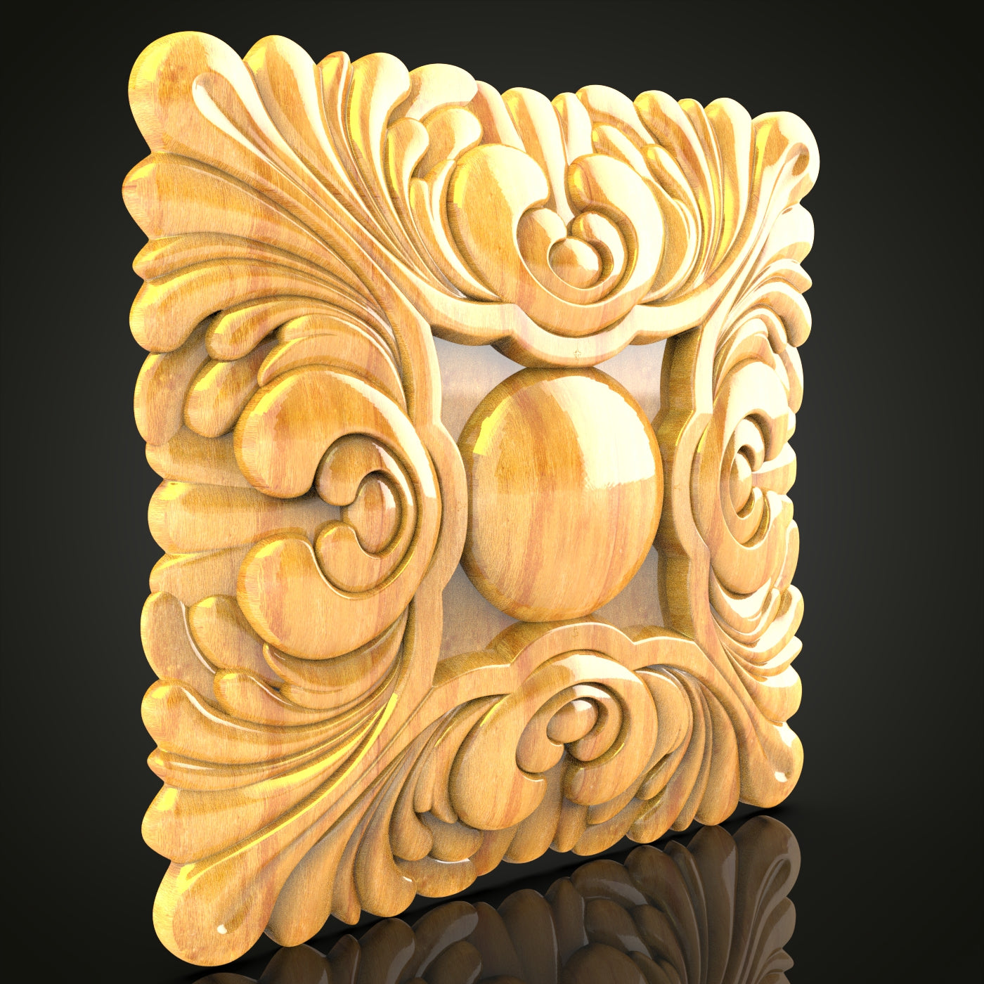 Baroque-Inspired CNC Router STL Model - Luxurious Wood Frame Design