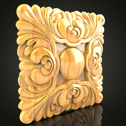 Baroque-Inspired CNC Router STL Model - Luxurious Wood Frame Design