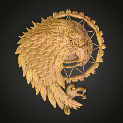 Angelic Wings STL Model for CNC, Artcam/Aspire, Wood Wall Decor