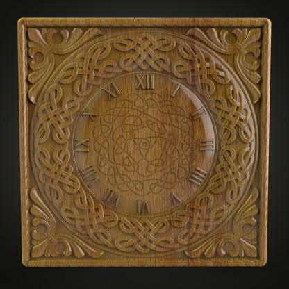 Celtic Interlace Dial STL Model for CNC Routers - Artcam Aspire Files for Woodworking Wall Decor