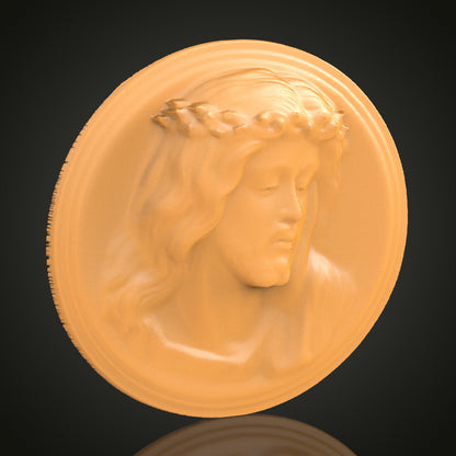 Jesus Portrait STL Model for CNC Router Engraver, Artcam, Aspire, 3D Printer, Wall Decor