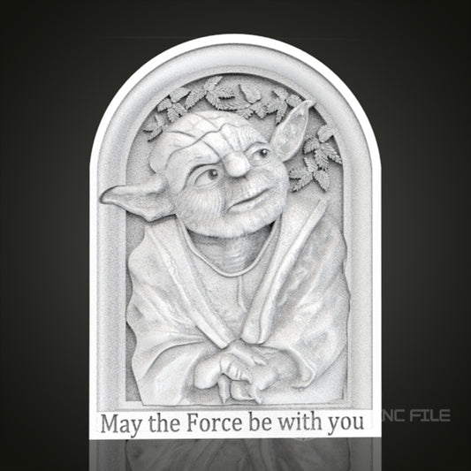 Wise Master Yoda Relief | STL Model for CNC Router, 3D Printer | Aspire, Artcam, CNC Files