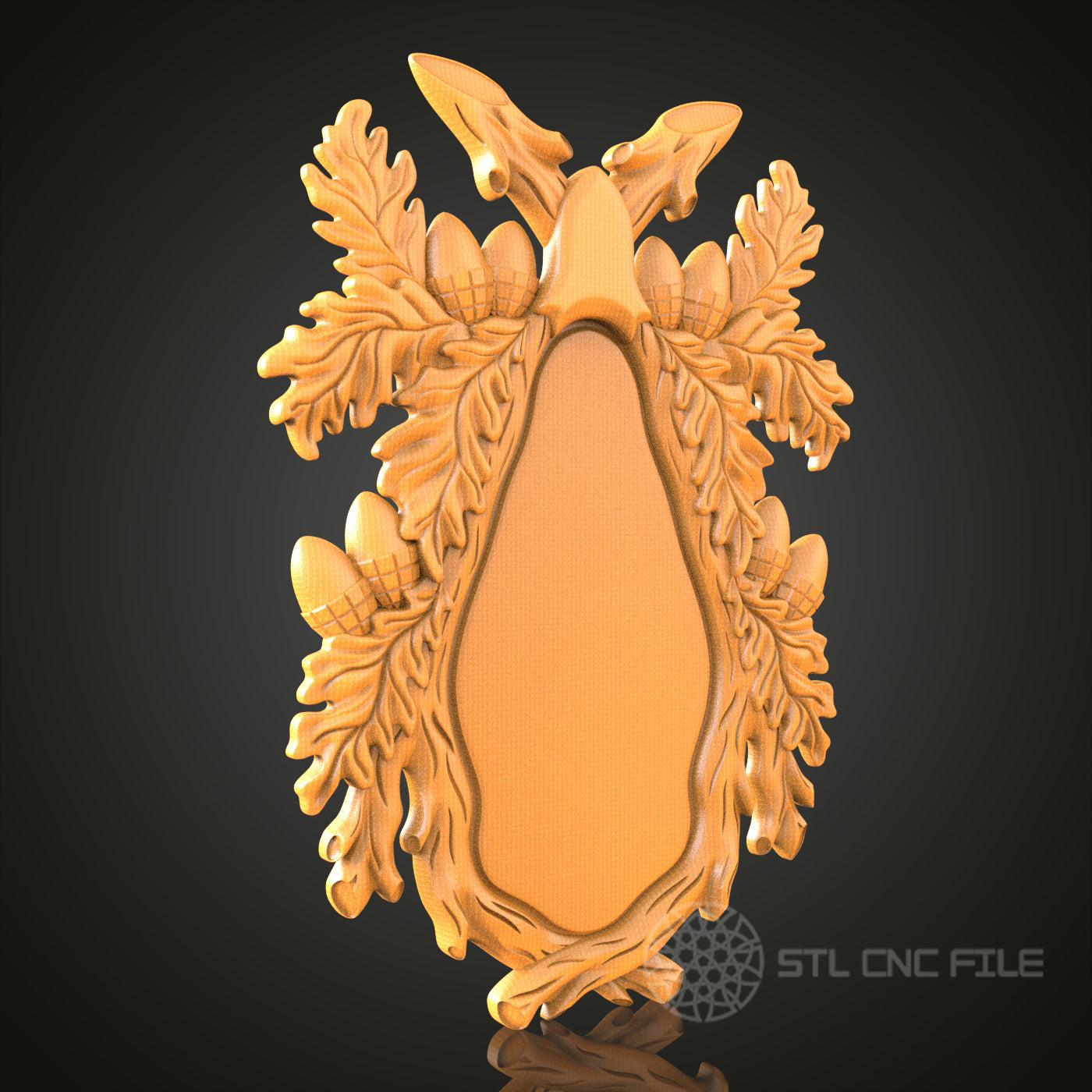 Rustic Decorative Frame STL Model for CNC Router Engraver, 3D Printer, Wall Art Decor