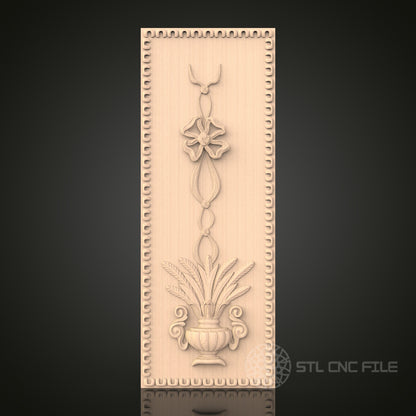 Classical Frieze 3D Model STL File, Floral and Fauna Column Design for CNC Router – Compatible with Artcam, Aspire